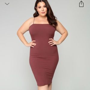 Fashion Nova Ribbed Midi Dress